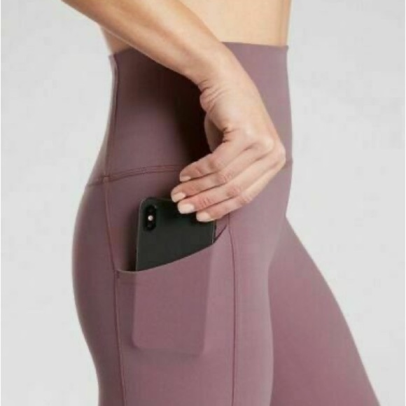 Athleta Salutation Stash Pocket II Capri Tight Leggings Volcanic Violet - Picture 3 of 14